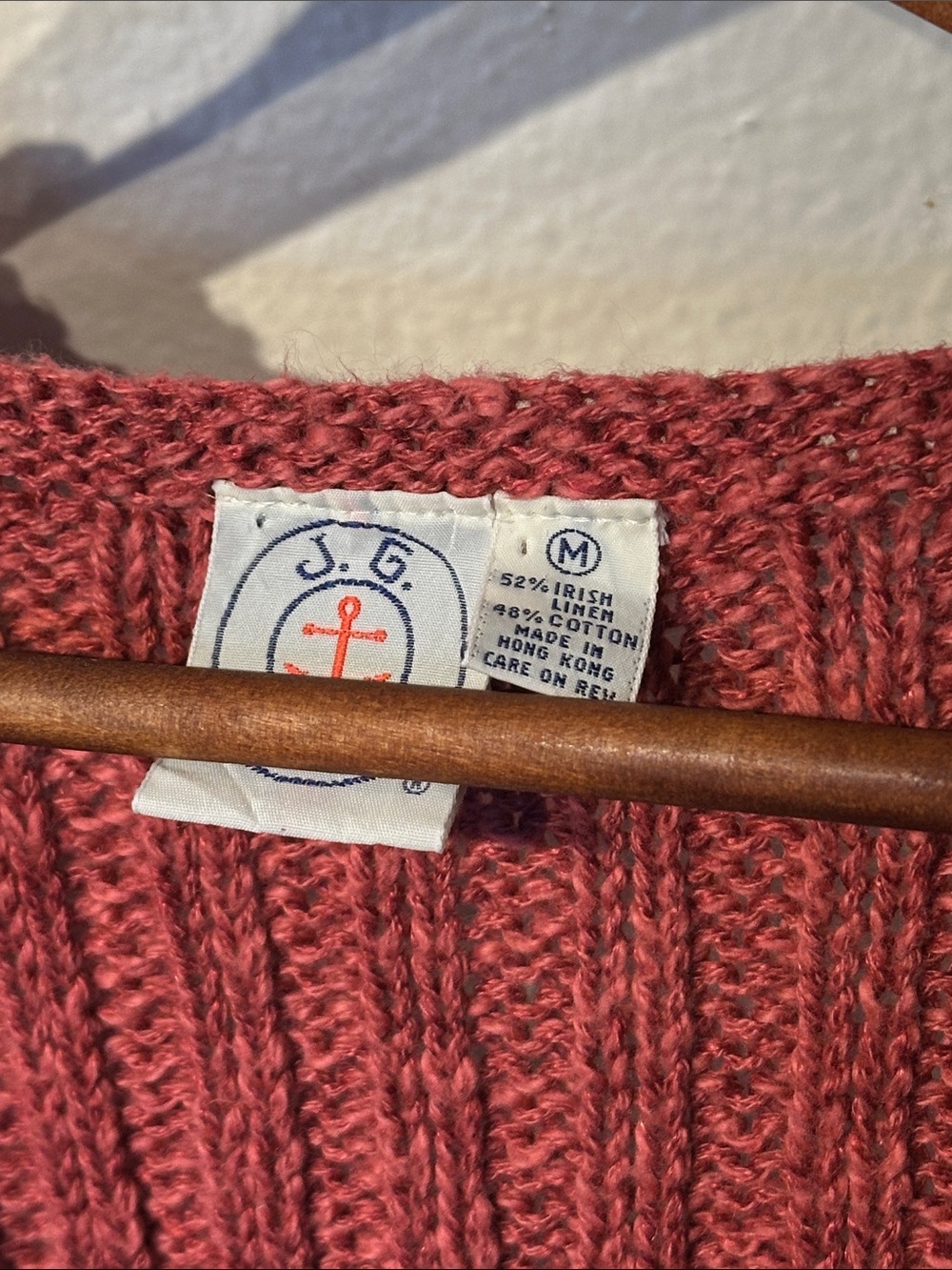 💎 HTF Irish Linen/cotton blend Cable-Knit V-Neck Sweater Vest - Picture 5 of 8